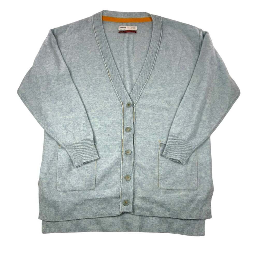 Anthropologie Pilcro Cashmere Kelly Boyfriend Cardigan S Button Front Sky Blue